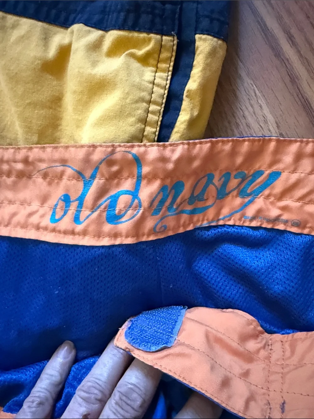 Old Navy Blue and Yellow mens Swim Shorts Set